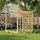 preview thumbnail 5 of 14, Backyard Playground Set with Rock Climbing Wall, Dual Climbing Ladders, Flying Saucer Swing & Gym Rings, Solid Cedar Wood Frame