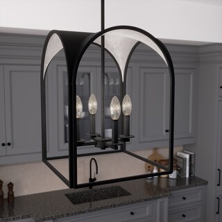 Hunter 15" Dukestown 4-Light Lantern Pendant - Kitchen Island, Dining Room, Entry - Contemporary, Industrial, Transitional
