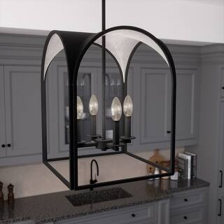 Hunter 15" Dukestown 4-Light Lantern Pendant - Kitchen Island, Dining Room, Entry - Contemporary, Industrial, Transitional