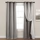 preview thumbnail 64 of 146, Lush Decor Grommet Sheer Panel Pair with Insulated Blackout Lining