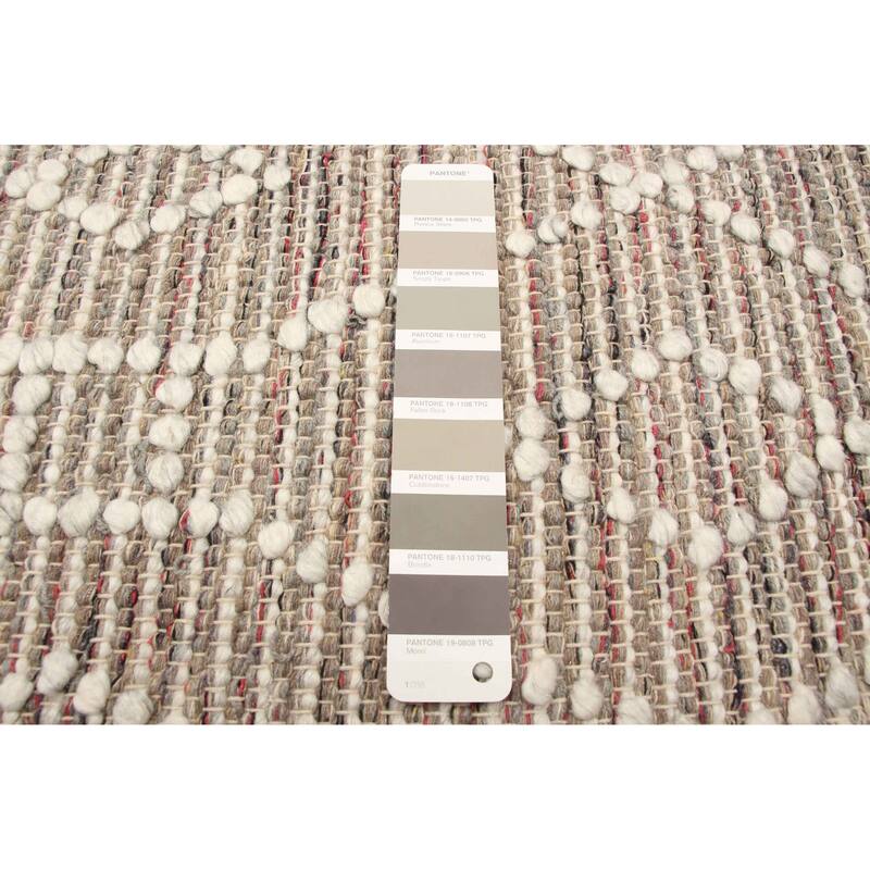 ECARPETGALLERY Braid weave Sienna Brown Wool Rug - 5'0 x 8'1