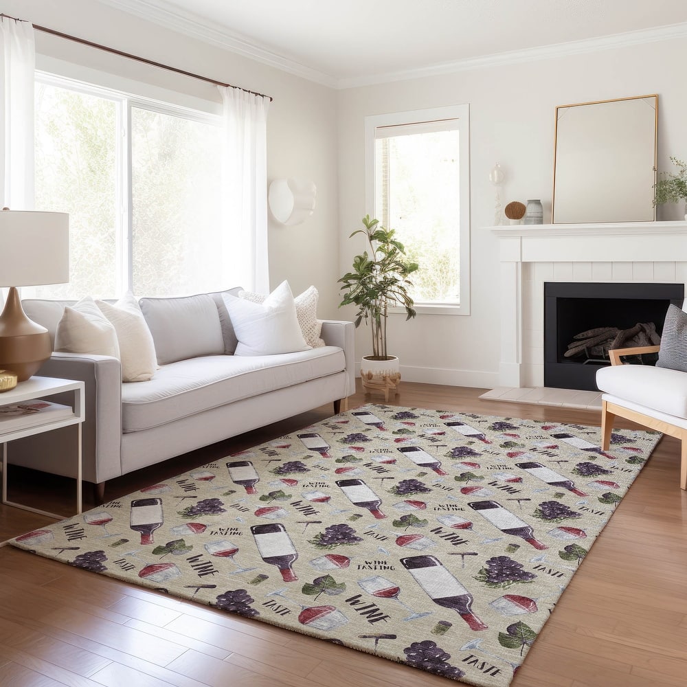 Premium Washable Super Soft Wine Not Mayfield Rug