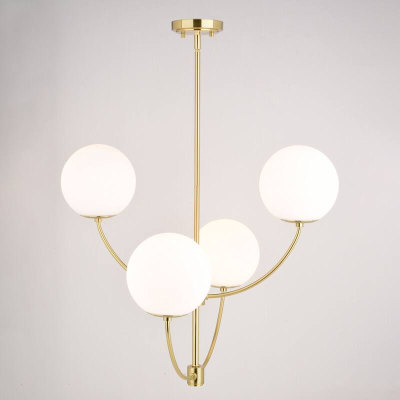 Vaxcel Lighting H0295 Avers 4 Light 26" Wide Chandelier with Frosted