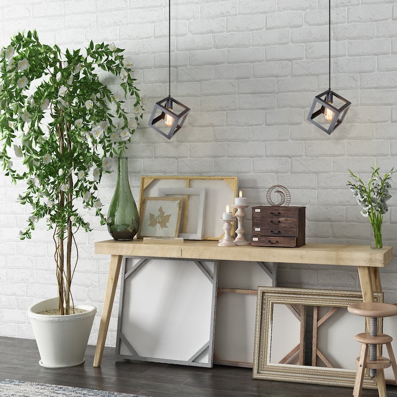Carbon Loft Modern Farmhouse Black 1-Light Pendant Light - D6.3"*H10.2"