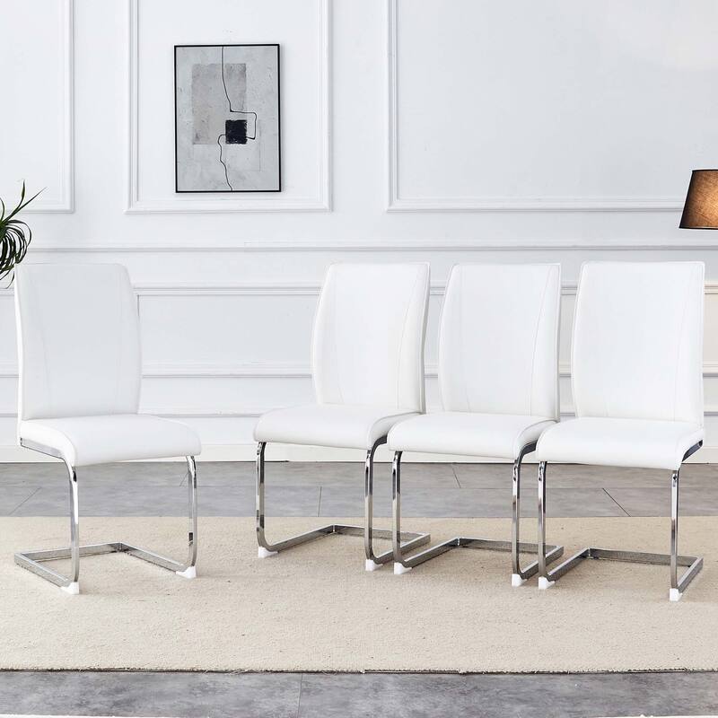 Set of 2 PU Material High Resilience Dining Chair
