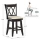 preview thumbnail 8 of 65, Eleanor Double X Back Wood Swivel Bar Stool by iNSPIRE Q Classic