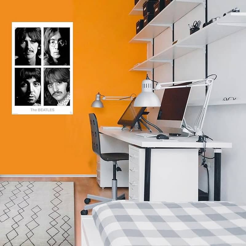 Beatles White Album Cover Black & White Art Poster - 24 x 36 Inch