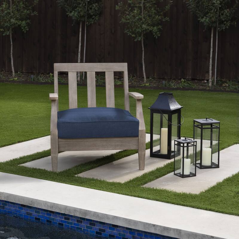 Sorra Home Outdura Solid Indoor/Outdoor Corded Chair Cushion