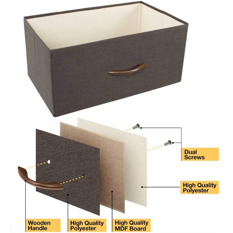 Modern Fabric and Metal 9-cubby Storage Tower