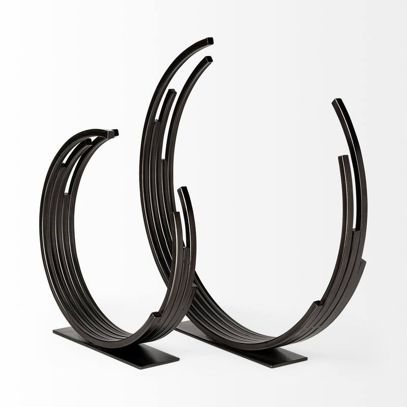 Taj Black Metal Broken Halo Decorative Object