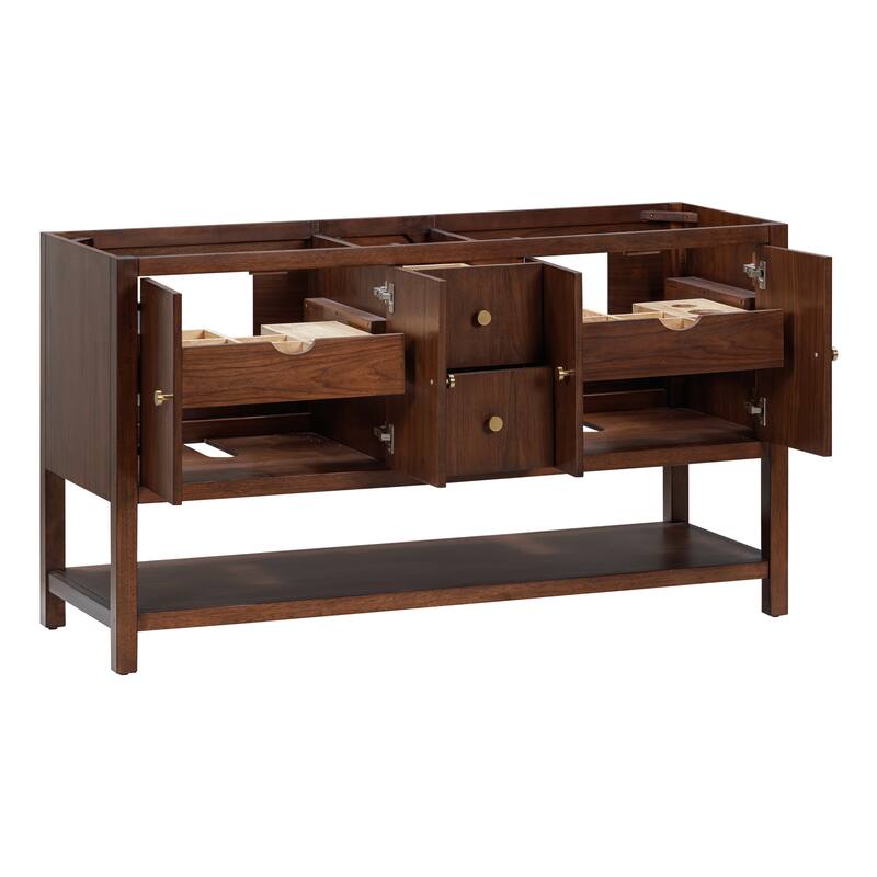 Avanity Zoe 60 in. Vanity Only in Walnut finish