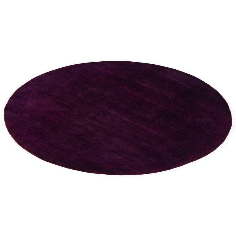 Overdyed One-of-a-Kind Hand-Knotted Area Rug - Purple - 6' 1" x 6' 1"