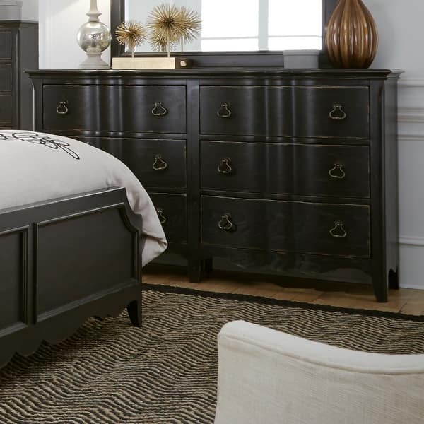 black antique dresser SOLD- Stripe French Provincial - Wide Dresser  Vintage Furniture  Painted Furniture  Distressed Decor hooker furniture introduces the rustic ciao Bella collection Vintage Dresser with Mirror for