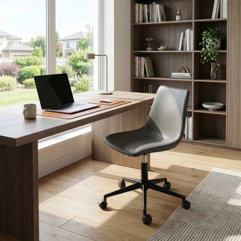 Adan Faux Leather Adjustable Height Office Chair