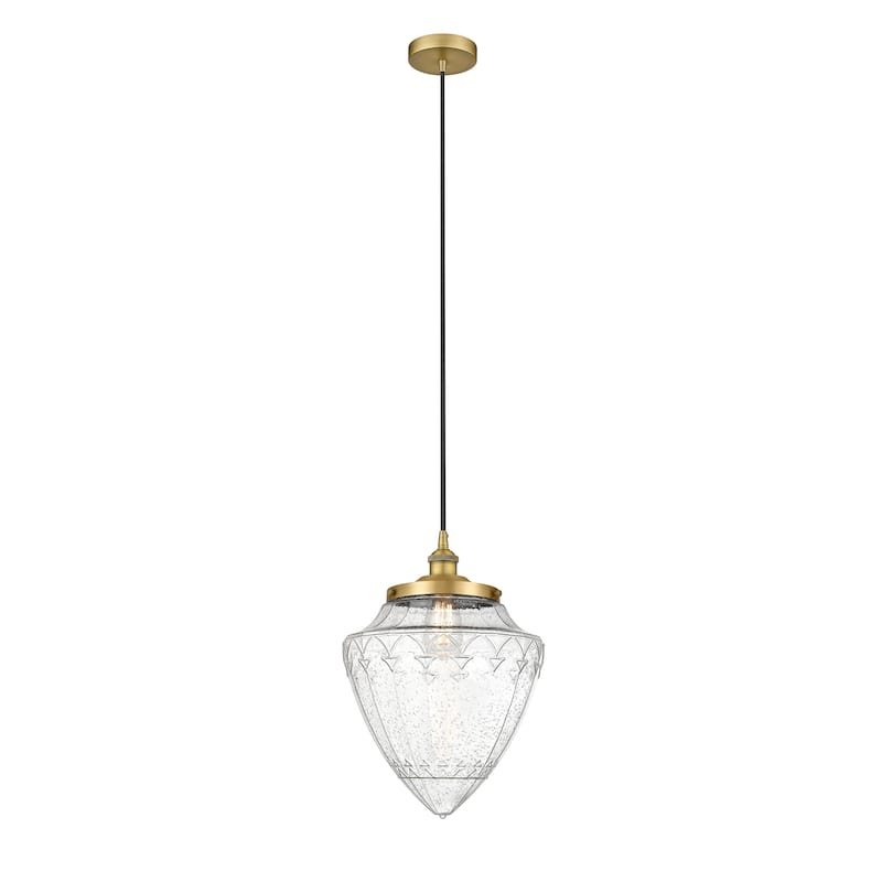 Innovations Lighting Bullet - 1 Light 12" Cord Hung Mini Pendant - Brushed Brass/Seedy