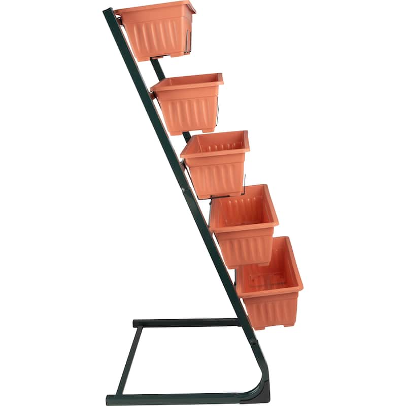Raised Garden Beds - 5 Tier Vertical Garden Planter by Pure Garden (Terracotta) - 5-Tier