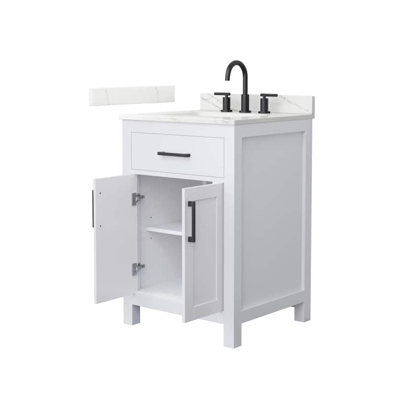 Wyndham Collection WCG2424-24S-QTZ-US3MXX Beckett 24" Free Standing