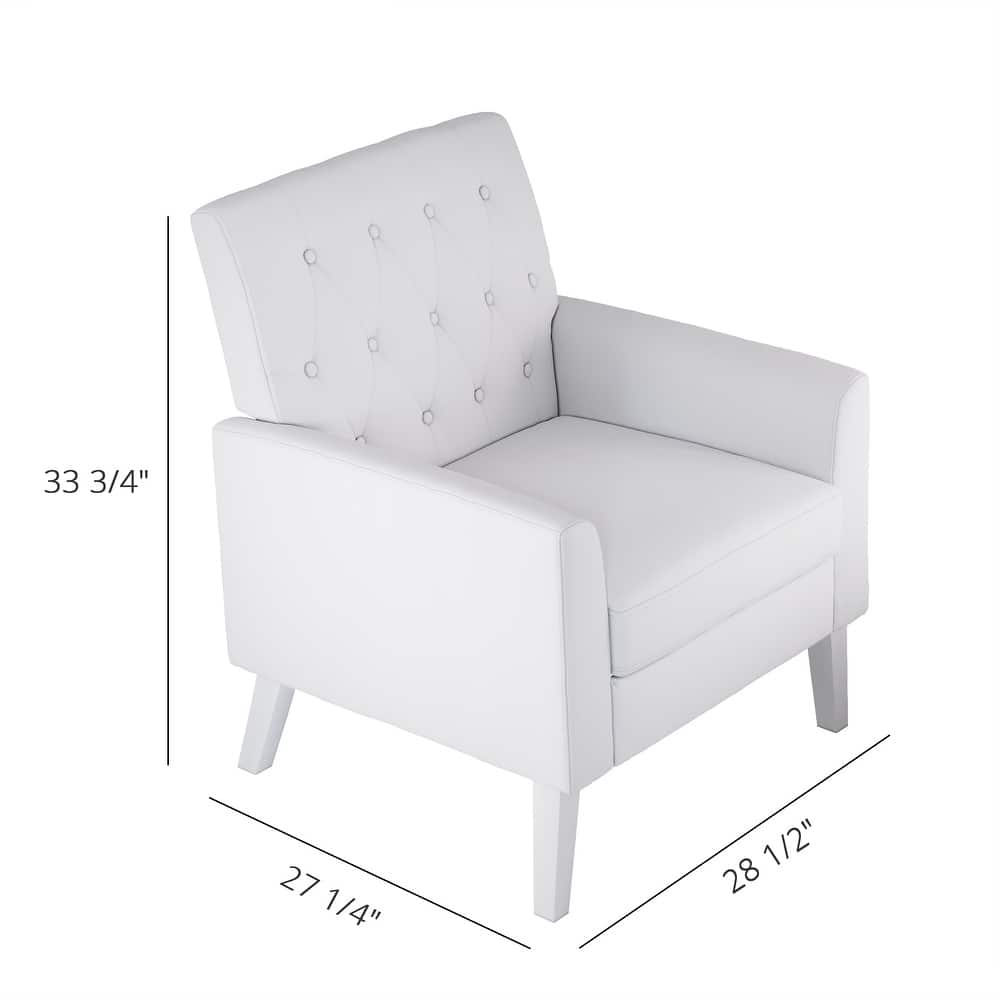 Linen Accent Chair Comfy Living Room Chair with Arms Upholstered Button Tufted Armchair Modern Arm Chairs Set Of 2