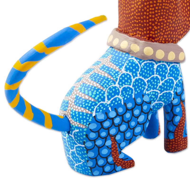 Novica Handmade Spike Wood Alebrije Figurine
