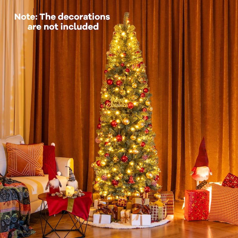 Gymax 6.5/7.5 FT Artificial Xmas Tree w/ 556/724 Branch Tips 200/250 - See Details