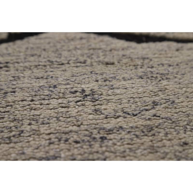 Hand Knotted Oriental 100% Wool Carpet Modern All-Over Beige & Ivories Moroccan Area Rug - 8' 0'' X 5' 2''