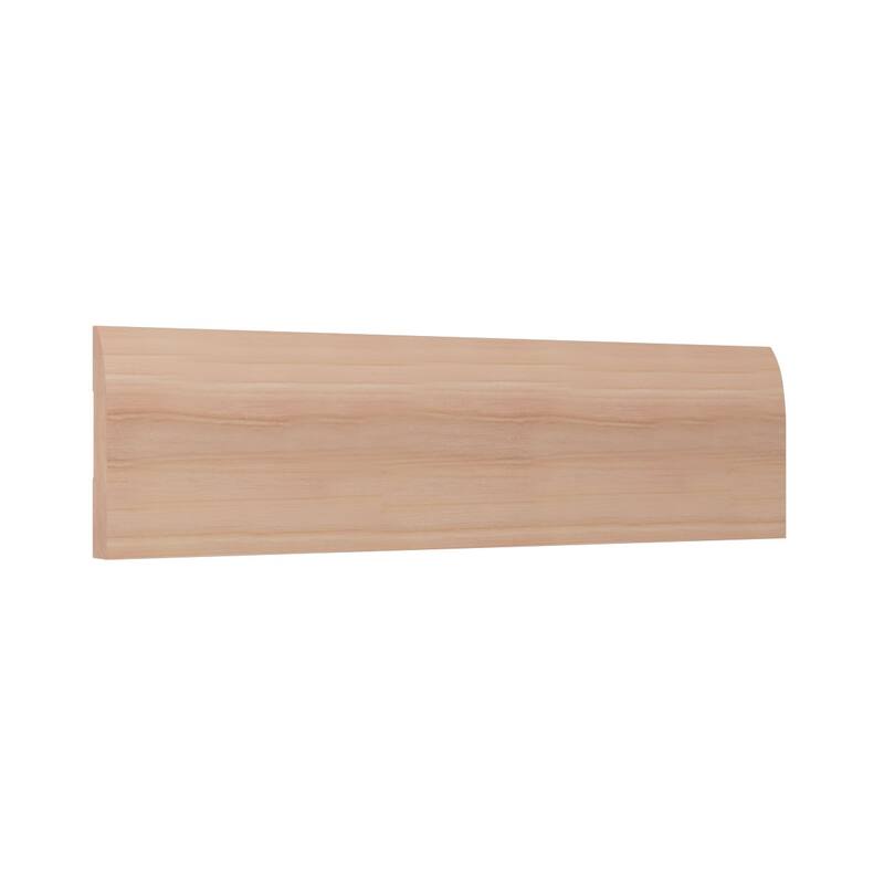 WM713: 9/16-in D x 3-1/4-in W x 96-in L Americraft Solid Hardwood Stain Grade Modern Base Moulding
