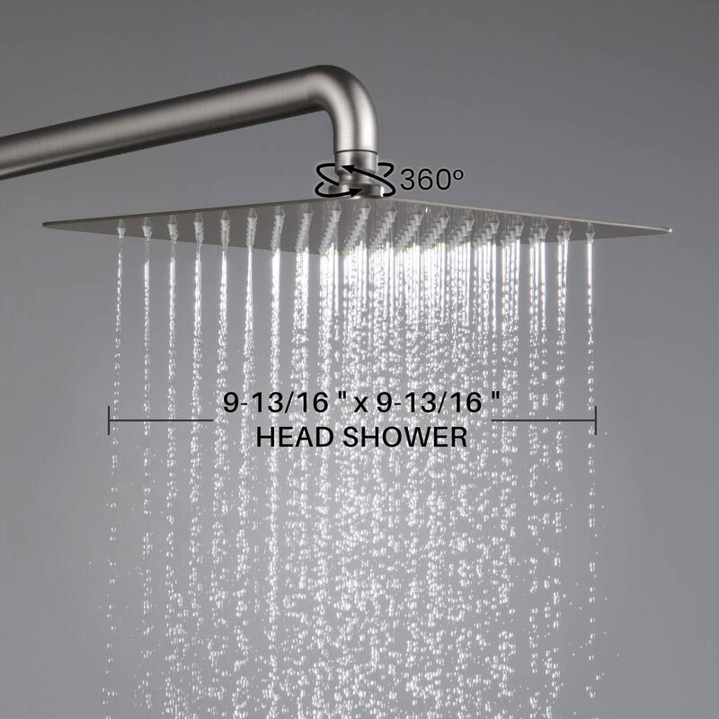 Cube Pressure Balanced 2-Function Shower Column with Rough In Valve