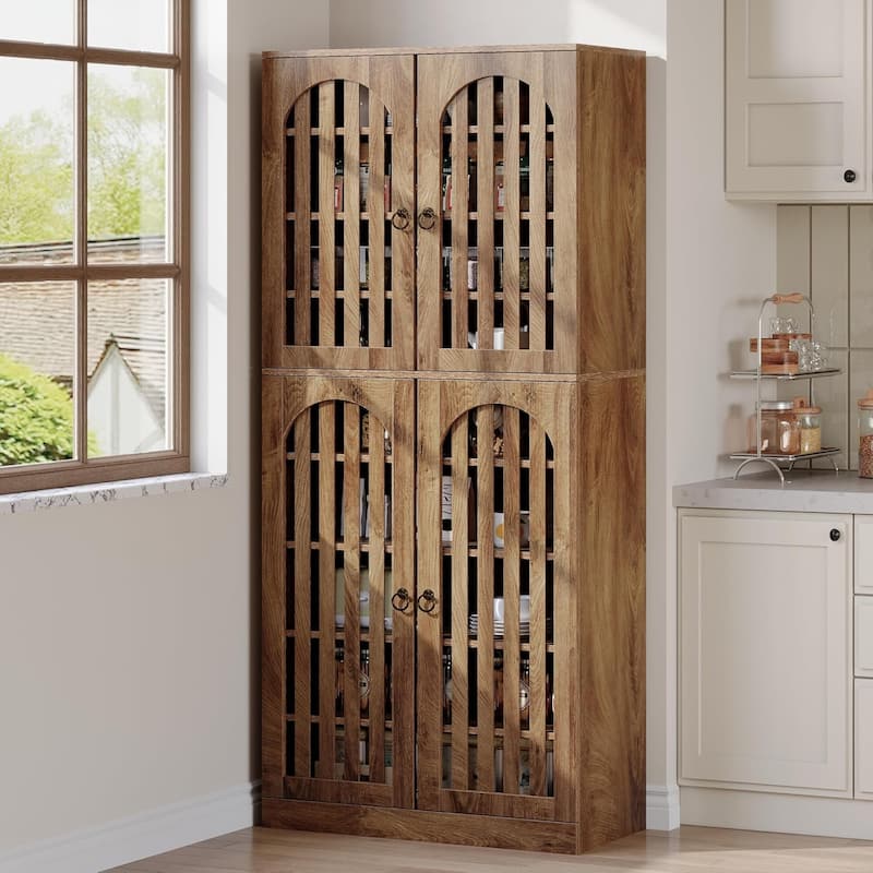 70.8 Inch Tall Kitchen Pantry Cabinet with Adjustable Shelves