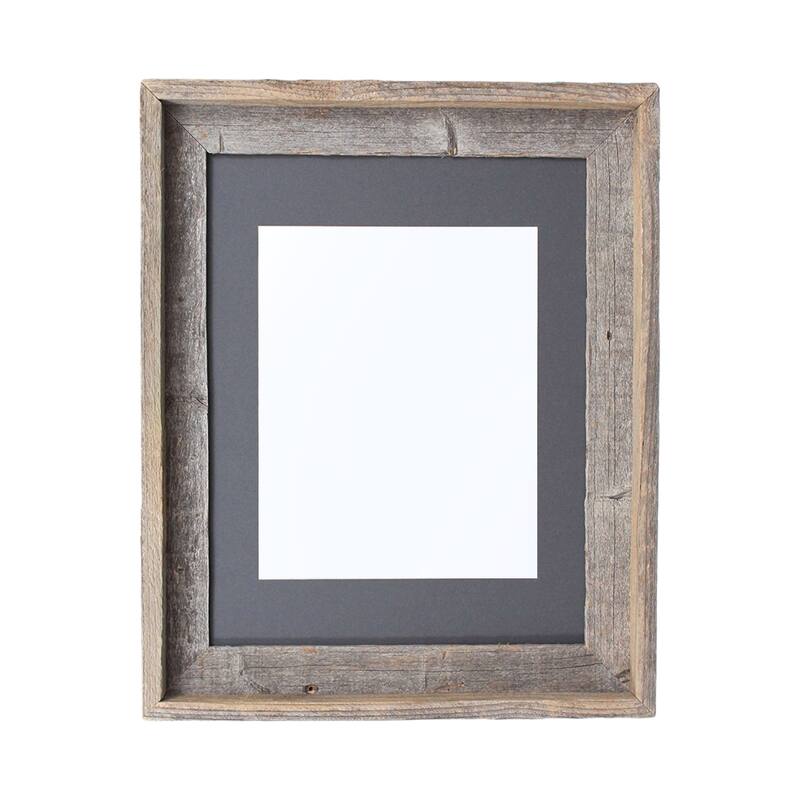 HomeRoots 11" x 14" Gray Solid Wood Hanging Picture Frame