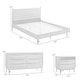 preview thumbnail 10 of 47, Artemio Black or Walnut Wood 4 Piece Bedroom Set with Grey Upholstered Headboard