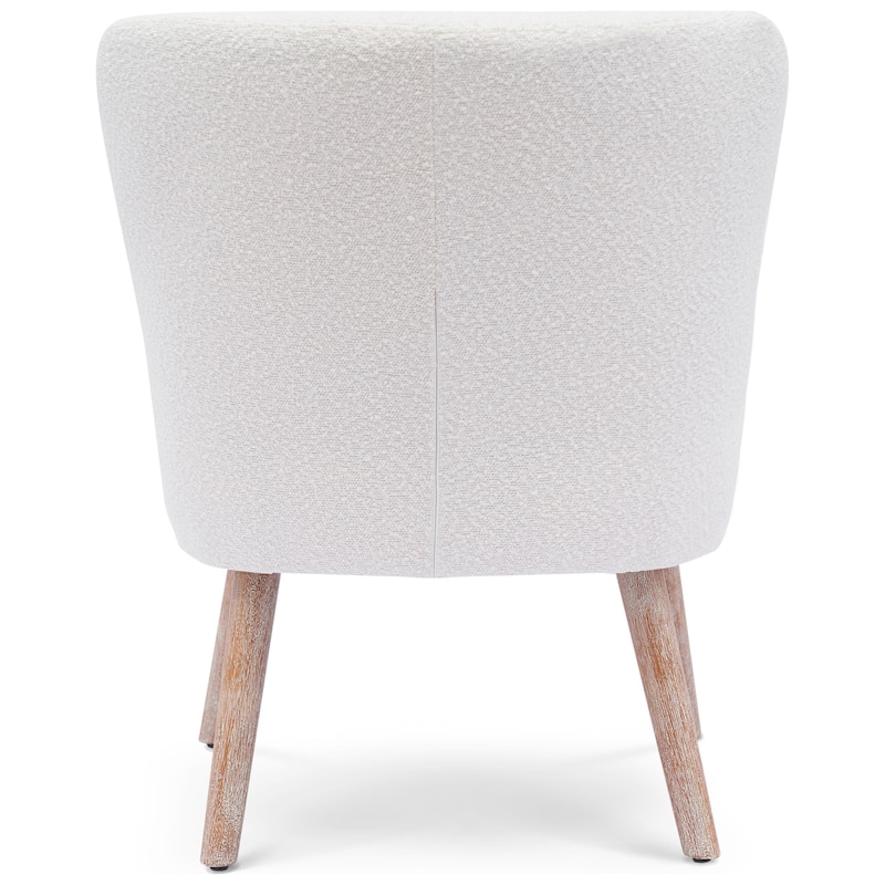 Boucle Polyester Upholstered Armless Accent Chair - Stain Resistant (Set of 2)