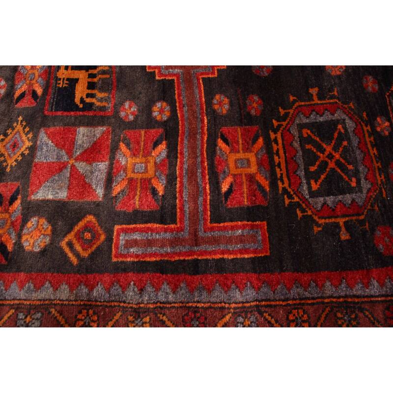 ECARPETGALLERY Hand-knotted Konya Anatolian Black, Red Wool Rug - 4'2 x 10'6