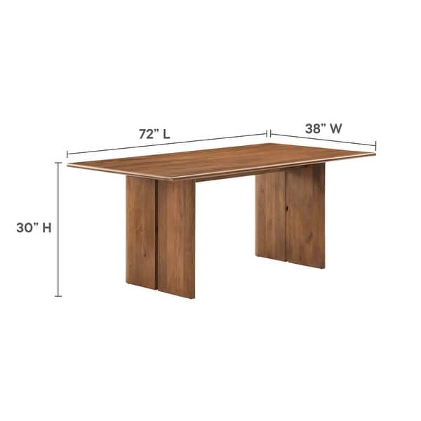 dimension image slide 3 of 4, Amistad 72" Wood Dining Table and Bench Set