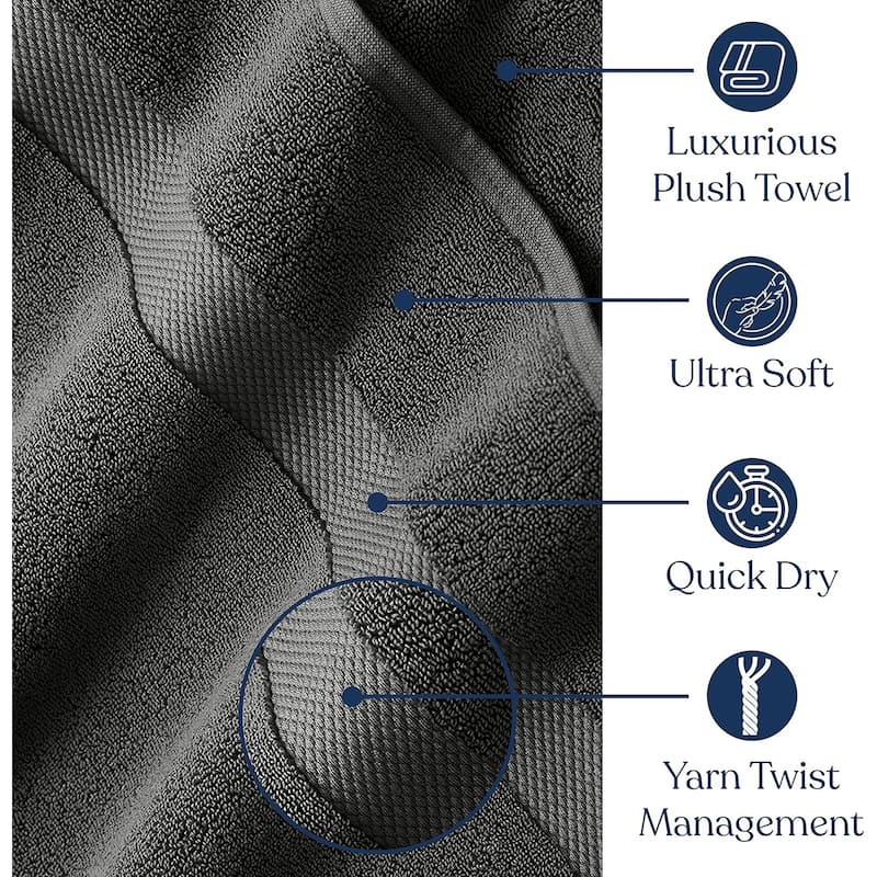 Delara Organic Cotton Luxuriously Plush Bath Towel, GOTS & OEKO-TEX Certified, 650 GSM Long Staple, Quick Dry & Ultra-Absorbent