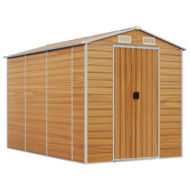 vidaXL Garden Shed Metal Outdoor Storage Shed Anthracite Galvanized Steel