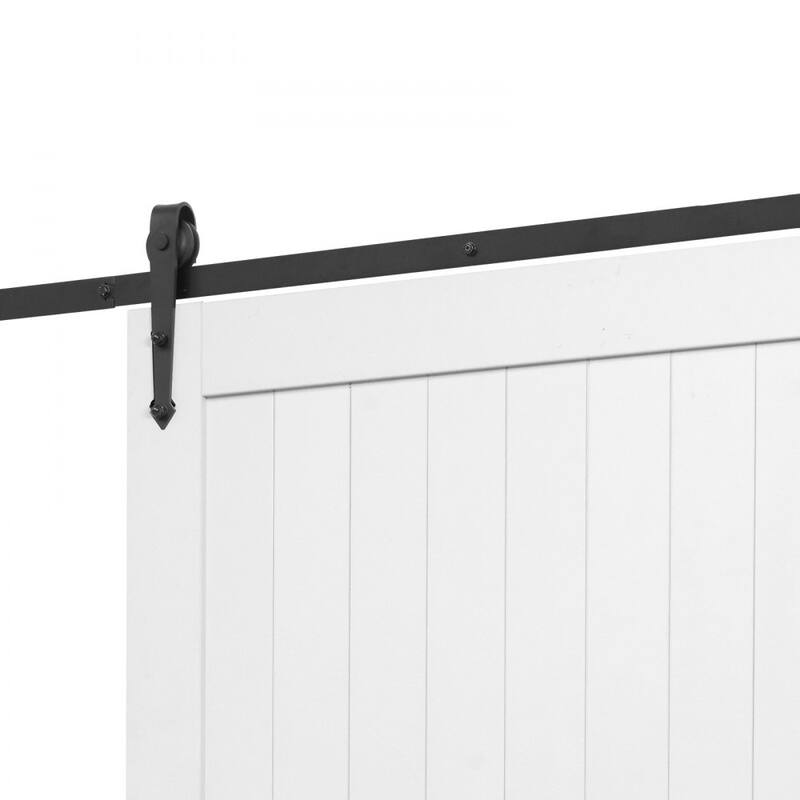 White MDF Pine Sliding Barn Door with Waterproof PVC Coating