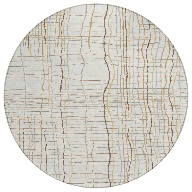 HomeRoots Striped Transitional Rectangle Outdoor Rug