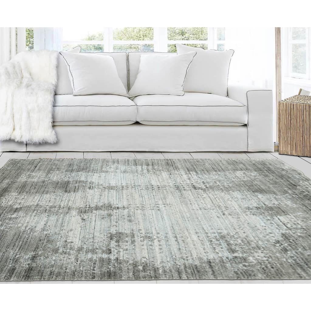 Hand Knotted 100% Wool Modern & Contemporary Oriental Area Rug Gray - 5' 1'' x 7' 10''