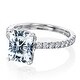 preview thumbnail 4 of 10, Annello by Kobelli 14k Gold 3 1/6ct TGW Radiant Moissanite and Diamond Tulip Head Engagement Ring (GH/VS, GH/I)