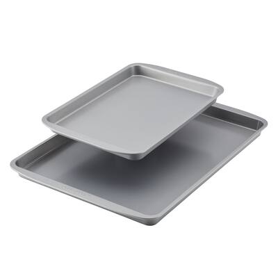 Farberware GOLDEN BAKE Bakeware Nonstick Sheet Pan Set, 2-Piece, Gray