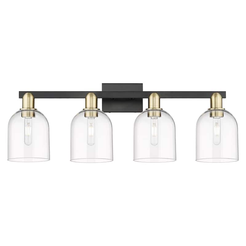 Innovations Lighting 716-4W-12-33 Bella Vanity Bella 4 Light 33" Wide - Black Antique Brass / Clear