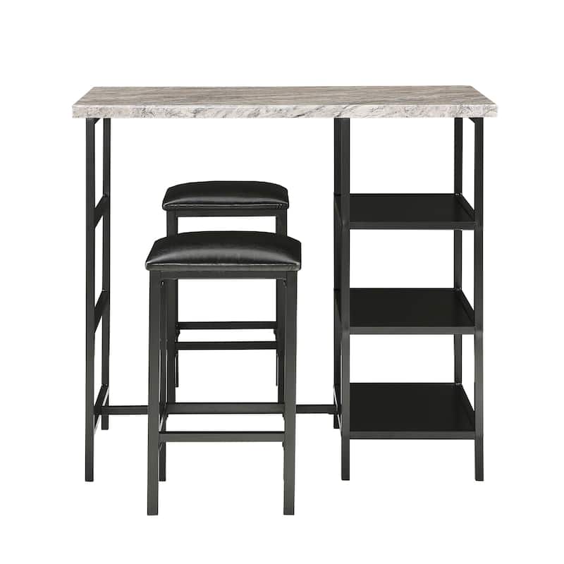 Ainsley Faux Marble Counter Height 3-piece Dining Set by iNSPIRE Q Modern
