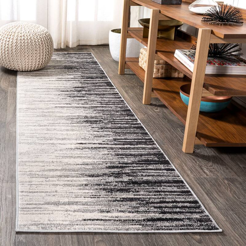 JONATHAN Y Shore Modern Half-Stripe Area Rug
