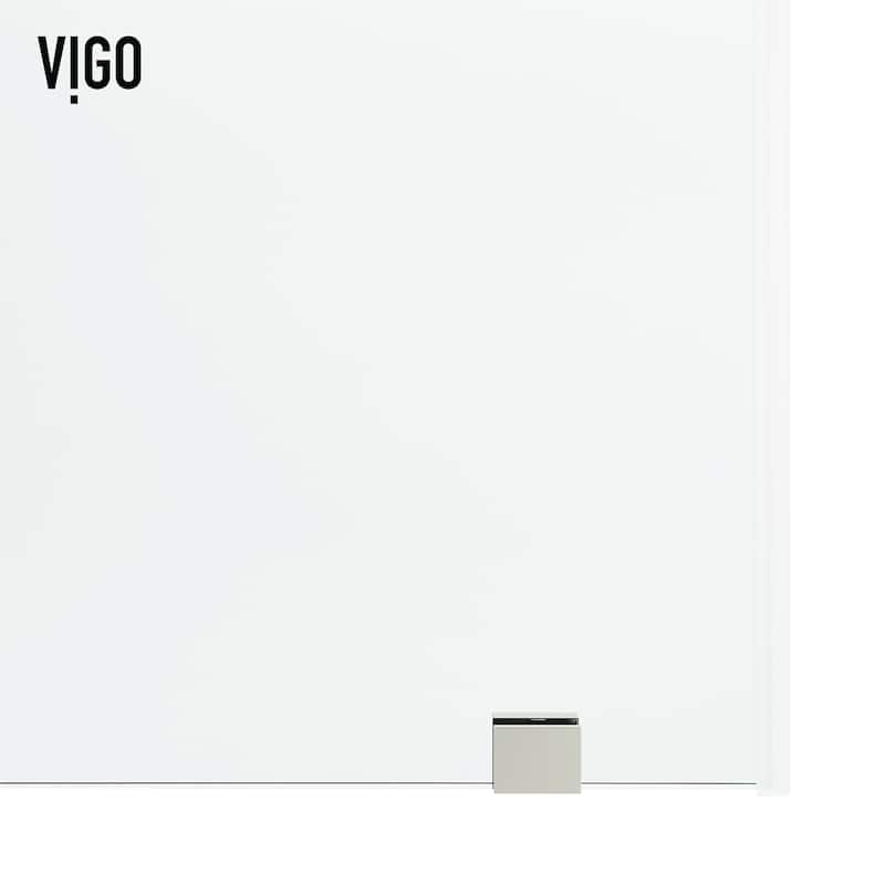 VIGO Elan Hart Frameless Sliding Shower Door