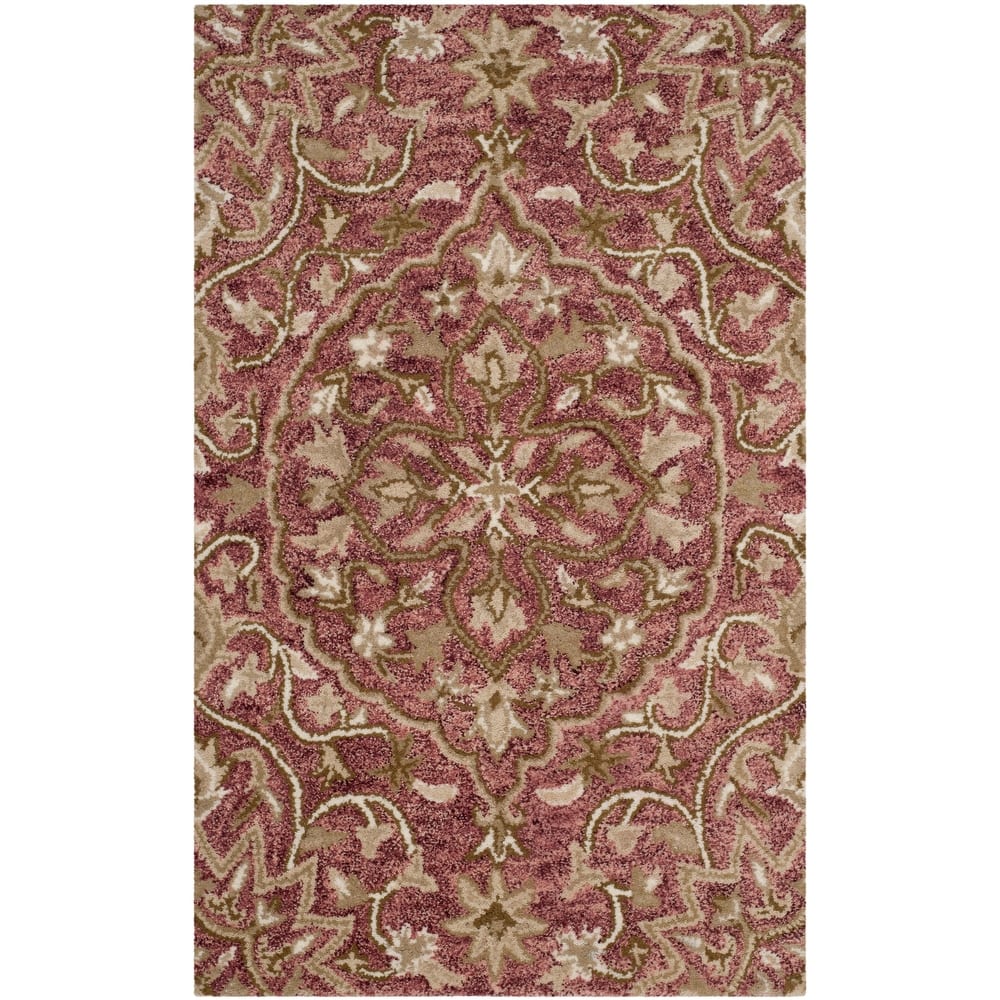 SAFAVIEH Handmade Bella Zaharinka Modern Floral Wool Rug