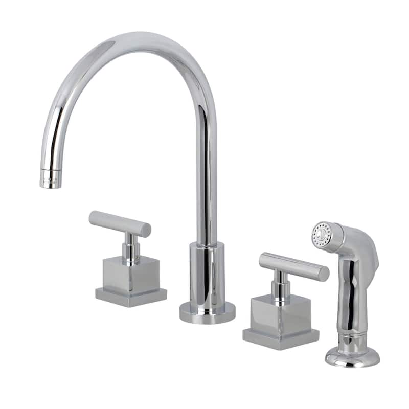 Kingston Brass Claremont 1.8 GPM Widespread Kitchen Faucet - Includes - Polished Chrome