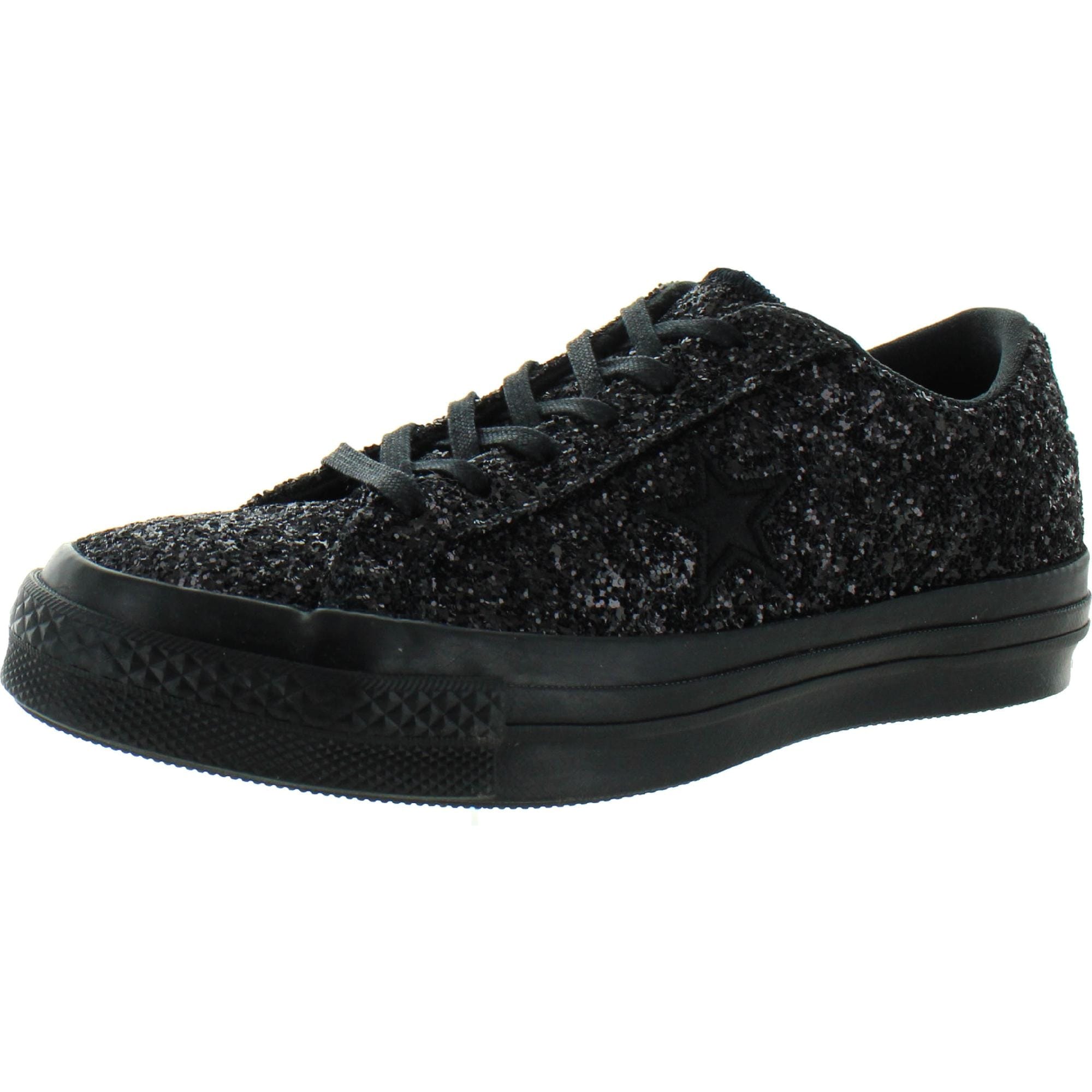 Shop Converse Womens One Star Ox Fashion Sneakers Glitter Low Top -  Black/Black/Black - Overstock - 31721565 - 7 Medium (B,M)