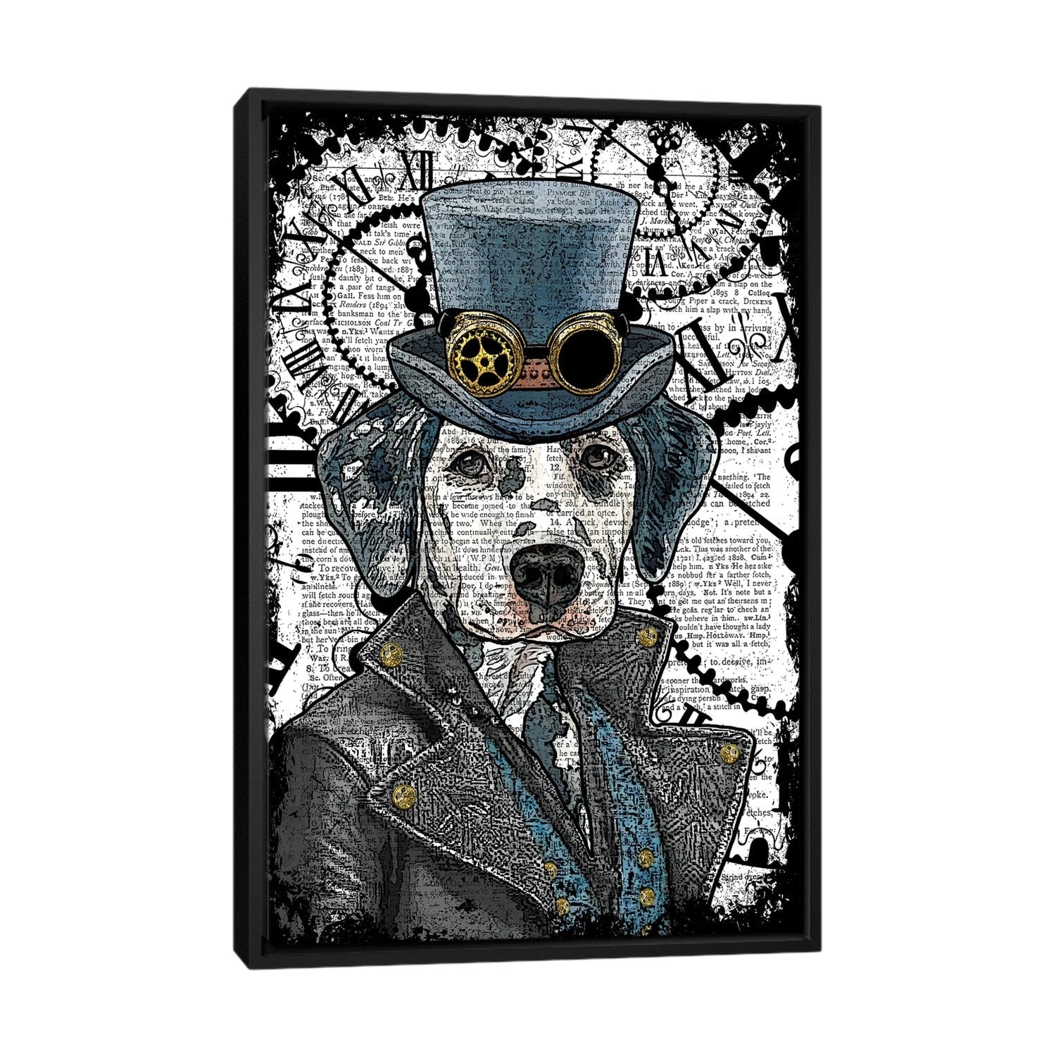 iCanvas "Steampunk Dalmatian" by In the Frame Shop Framed