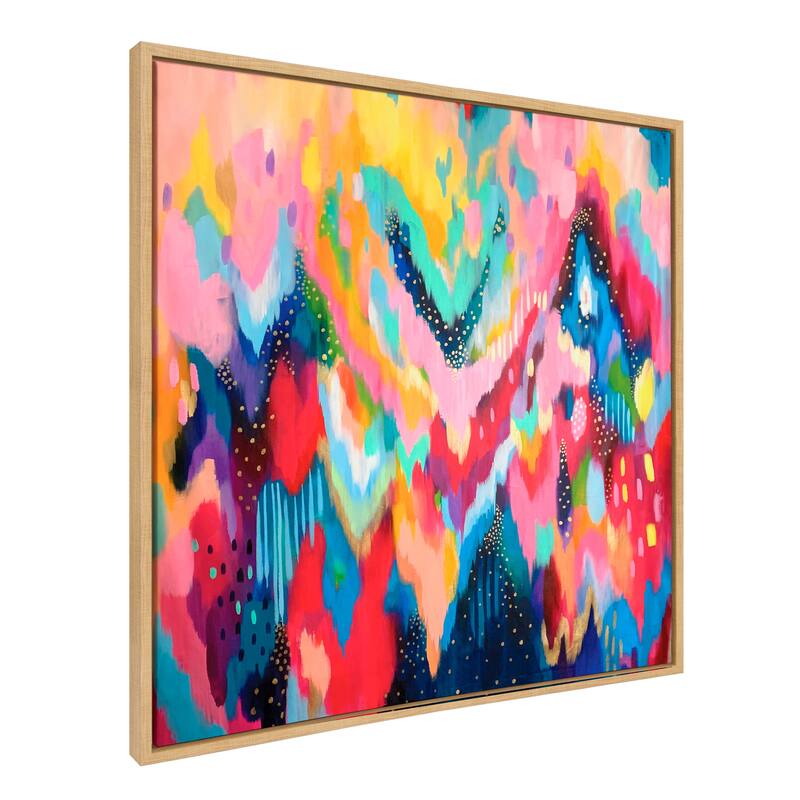 Kate and Laurel Sylvie EV Brushstroke 100 Frame Canvas by Jessi Raulet