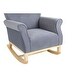 preview thumbnail 15 of 15, Rocking Chair for Nursery, Upholstered High-Back Accent Arm Chair, Comfortable Rocker Fabric Padded Seat